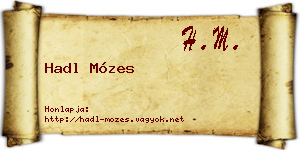 Hadl Mózes névjegykártya